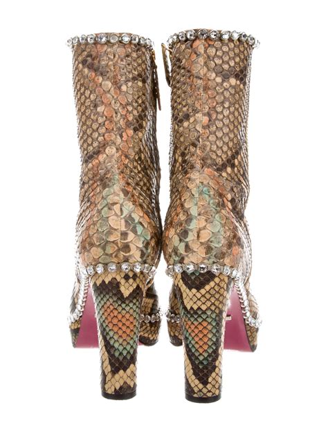 Gucci snakeskin ankle boots